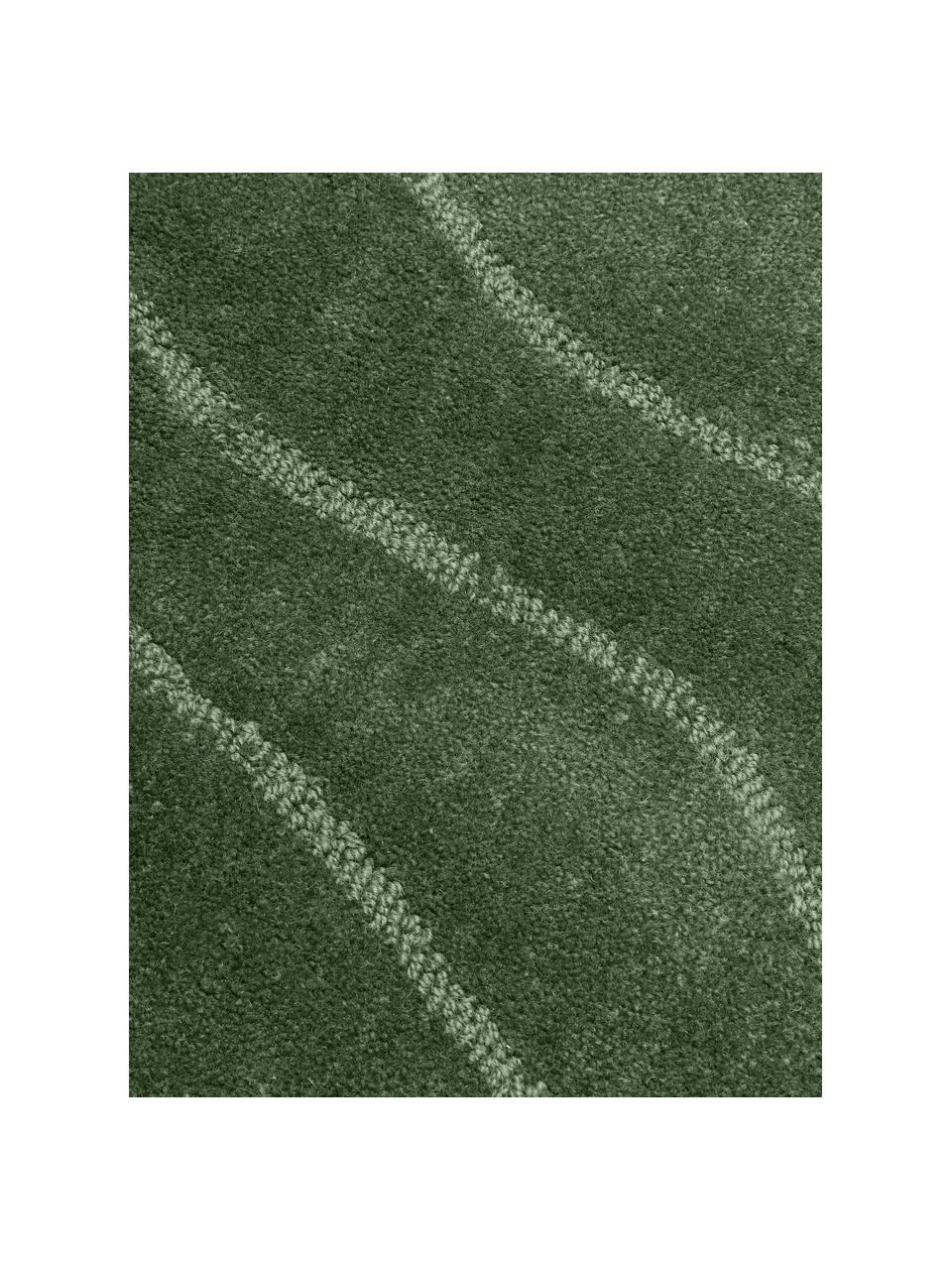 Westwing Collection Runder Wollteppich Aaron in Dunkelgrün, handgetuftet, Ø 120 cm (Größe S) 5 Westwing Collection Runder Wollteppich Aaron in Dunkelgrün, handgetuftet, Ø 120 cm (Größe S) – Bild 3