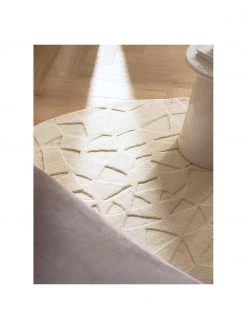 Westwing Collection Runder Wollteppich Rory in Cremewei&szlig;, handgetuftet, Ø 120 cm (Größe S) -Teppiche Verkaufsgeschäft Runder Wollteppich Rory in Cremeweiss handgetuftet 5