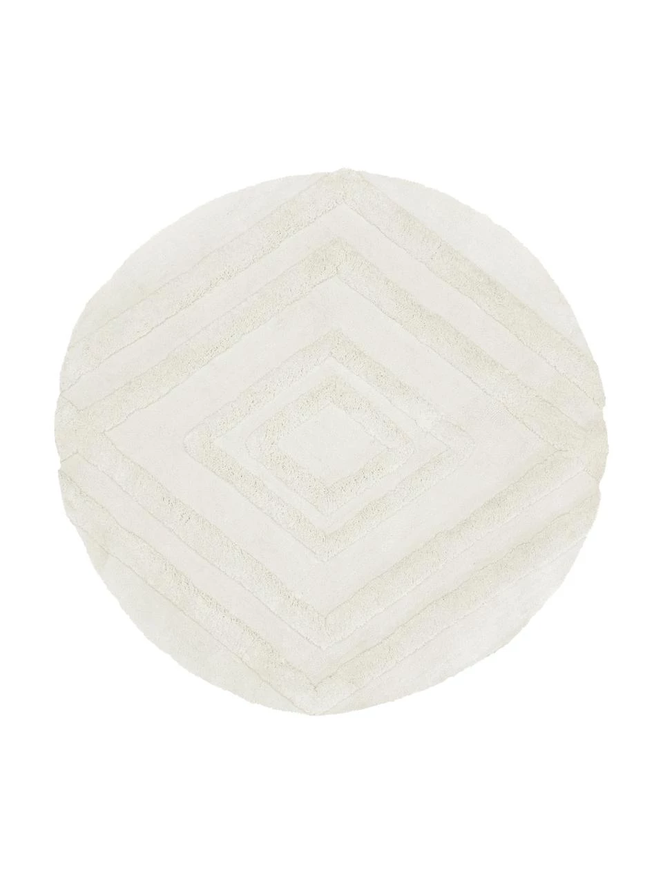 Westwing Collection Runder flauschiger Hochflorteppich Magda mit erhabener Hoch-Tief-Struktur, Ø 120 cm (Größe S) 3 Westwing Collection Runder flauschiger Hochflorteppich Magda mit erhabener Hoch-Tief-Struktur, Ø 120 cm (Größe S)