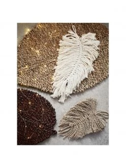 Madam Stoltz Seegras-Fußmatte Leaflet in Blattform, B 52 x L 80 cm -Teppiche Verkaufsgeschäft Seegras Fussmatte Leaflet in Blattform 3