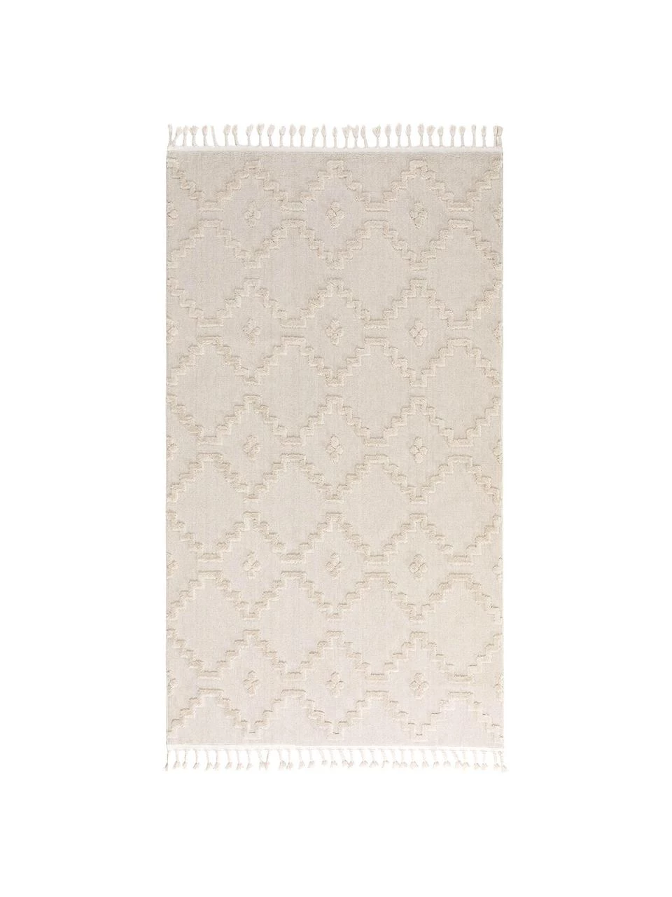 Benuta Teppich Oyo in Creme mit Hoch-Tief-Muster im Boho Stil, B 80 x L 150 cm (Größe XS) 3 Benuta Teppich Oyo in Creme mit Hoch-Tief-Muster im Boho Stil, B 80 x L 150 cm (Größe XS)