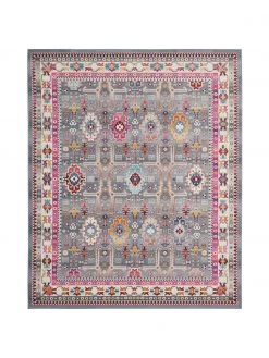 Teppich Vintage Kashan mit buntem Vintagemuster, B 120 x L 180 cm (Größe S)