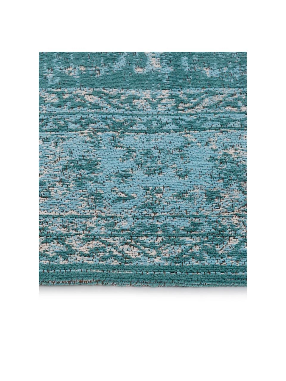 The Rugworks Vintage Chenilleteppich Palermo in Türkis, B 160 x L 230 cm (Größe M) 5 The Rugworks Vintage Chenilleteppich Palermo in Türkis, B 160 x L 230 cm (Größe M) – Bild 3