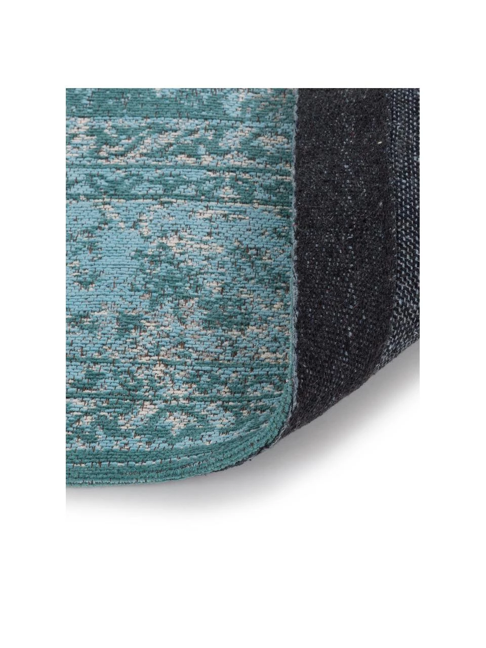 The Rugworks Vintage Chenilleteppich Palermo in Türkis, B 160 x L 230 cm (Größe M) 6 The Rugworks Vintage Chenilleteppich Palermo in Türkis, B 160 x L 230 cm (Größe M) – Bild 4