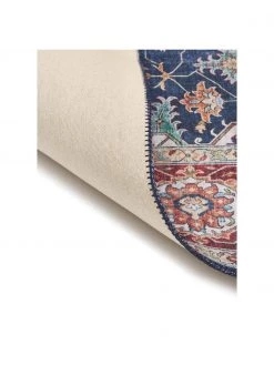 Vintage Teppich Sylla in Dunkelrot/Blau, B 80 x L 150 cm (Größe XS) -Teppiche Verkaufsgeschäft Vintage Teppich Sylla in DunkelrotBlau 3