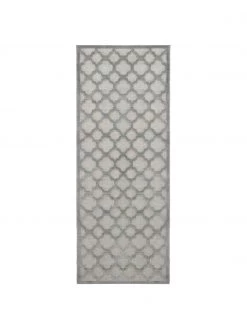 Viskoseläufer Bryon in Grau mit Hoch-Tief-Muster, B 80 x L 250 cm