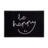 GiftCompany Waschbare Polyamid-Fußmatte Be Happy, B 50 x L 75 cm -Teppiche Verkaufsgeschäft Waschbare Polyamid Fussmatte Be Happy