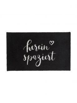 Eulenschnitt Waschbare Polyamid-Fußmatte Hereinspaziert, B 45 x L 75 cm