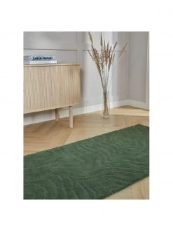 Teppiche Verkaufsgeschäft -Teppiche Verkaufsgeschäft Wolllaufer Aaron in Dunkelgrun handgetuftet 1