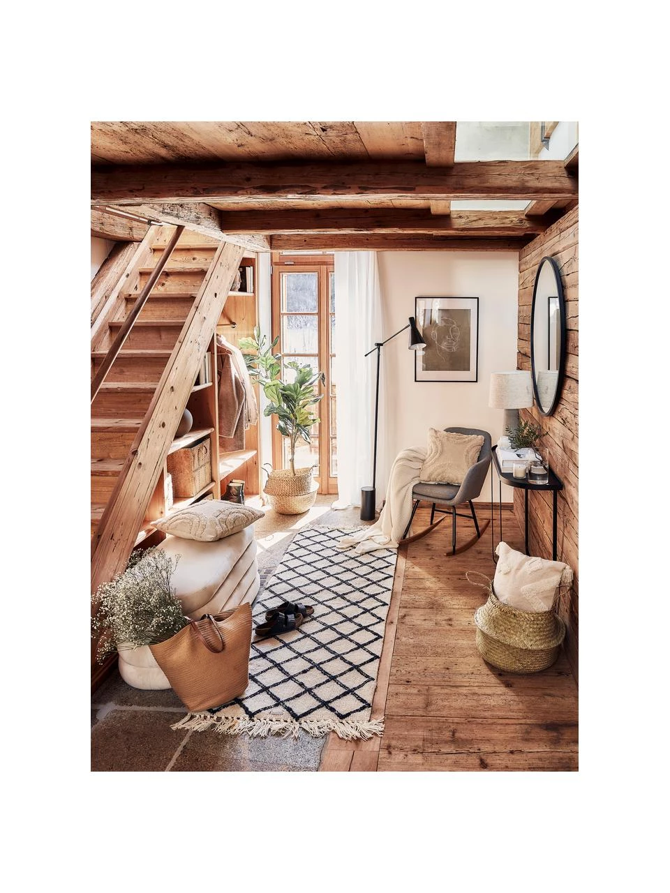 Bloomingville Wollläufer Alva mit Rautenmuster, B 70 x L 200 cmNur noch wenige verfügbar 4 Bloomingville Wollläufer Alva mit Rautenmuster, B 70 x L 200 cmNur noch wenige verfügbar – Bild 2