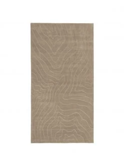 Westwing Collection Wollteppich Aaron in Taupe, handgetuftet, B 80 x L 150 cm (Größe XS)