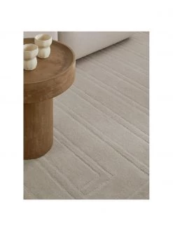 Westwing Collection Wollteppich Alan in Hellgrau, handgetuftet, B 80 x L 150 cm (Größe XS) -Teppiche Verkaufsgeschäft Wollteppich Alan in Hellgrau handgetuftet 1