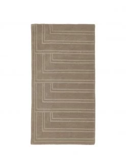 Westwing Collection Wollteppich Alan in Taupe, handgetuftet, B 80 x L 150 cm (Größe XS)